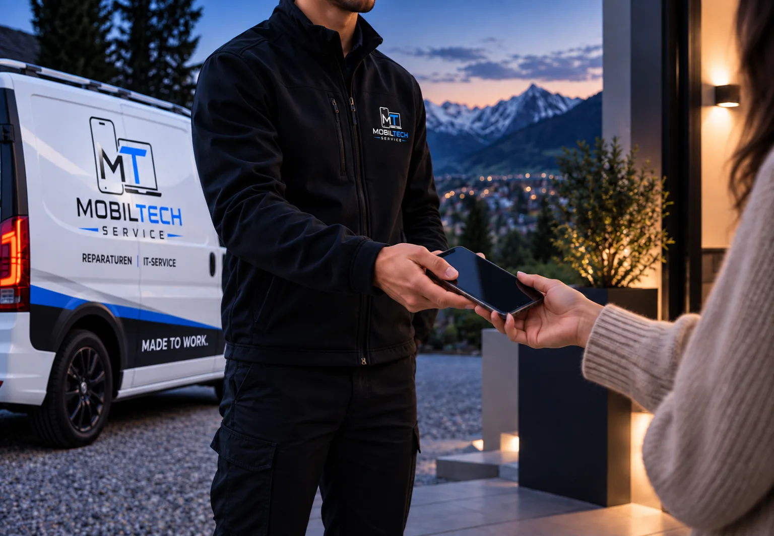 Kostenloser Abholservice für Handy- und Laptop-Reparatur in Saalfelden
