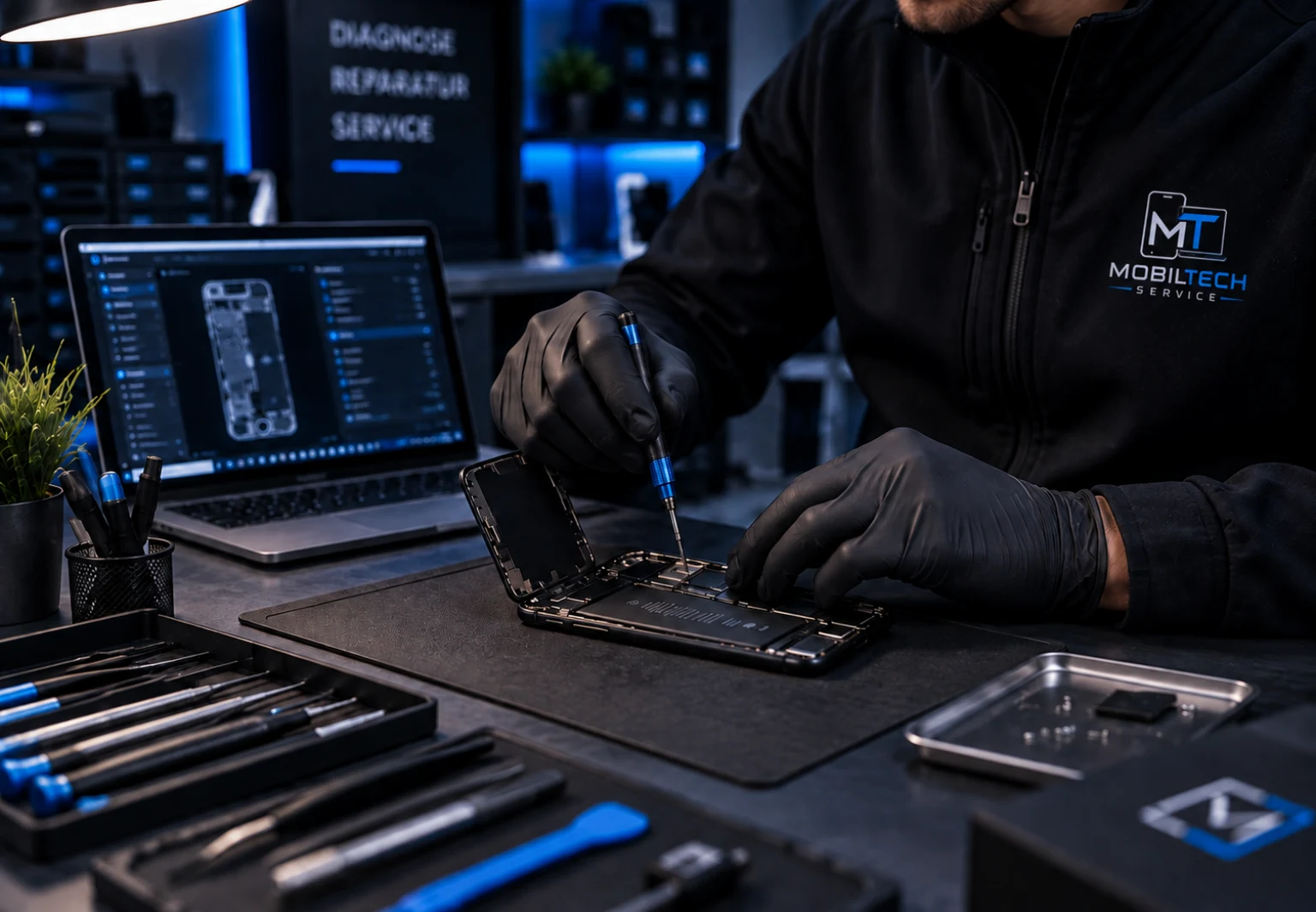 Handy-Reparatur in Saalfelden: Diagnose eines Smartphones bei MOBILTECH SERVICE